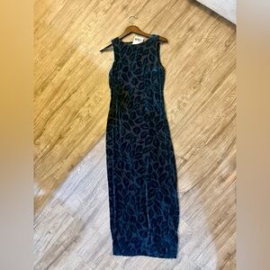 Vintage - Diane Von Furstenberg Teal Velvet Dress